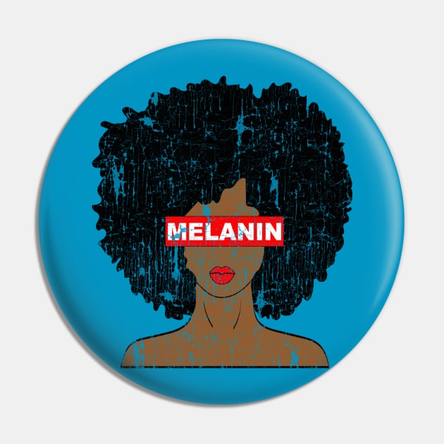 Melanin Afro Woman Pin by blackartmattersshop