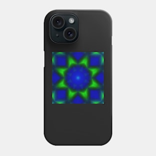 A bright green bloom on blue Phone Case