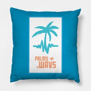 Palms and Wavs Emblem Pocket Tee - White Pillow