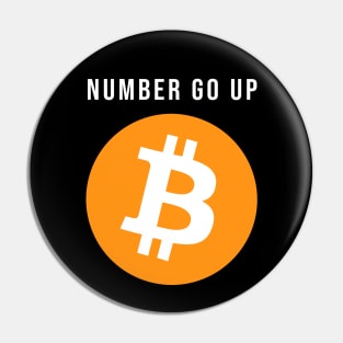 Number Go Up - Bitcoin Pin