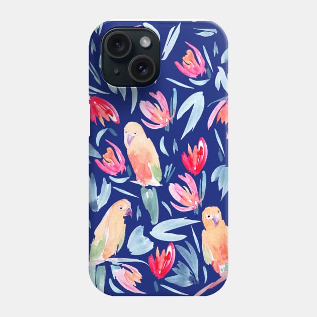 Painted Parrots Phone Case by LThomasDesigns