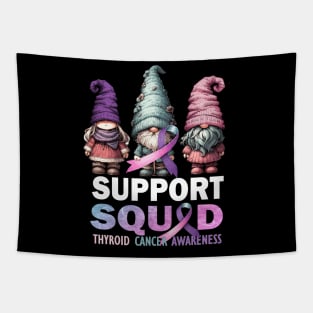 Support Squad Thyroid Cancer Awareness Purple Teal Pink Tapestry