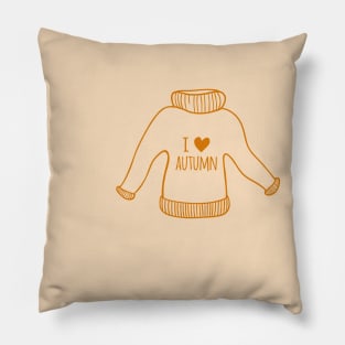 i love autumn Pillow