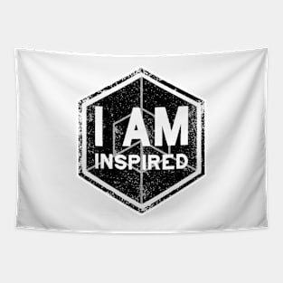 I AM Inspired - Affirmation - Black Tapestry