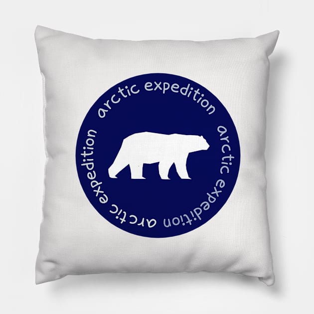 arctic expedition,polar bear Pillow by zzzozzo