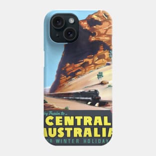 Go by train to Central Australia Vintage Poster Phone Case