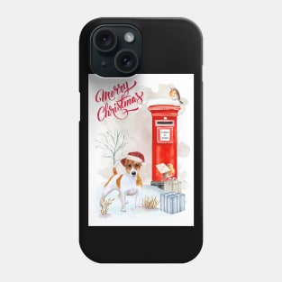 Jack Russell Terrier Merry Christmas Santa Dog Phone Case