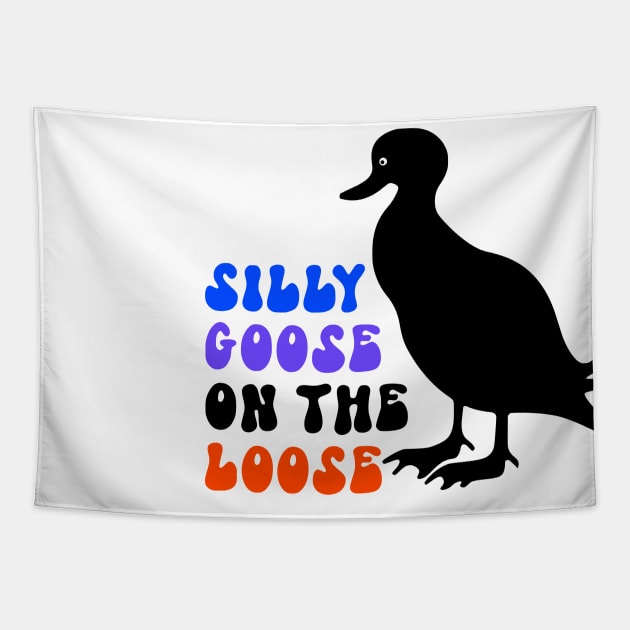 Silly Goose On the Loose Tapestry by VisionDesigner