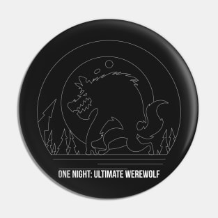 One Night Ultimate Werewolf Minimalist Line Art - Board Game Inspired Graphic - Tabletop Gaming  - BGG Pin