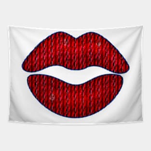 Red Lips Tapestry