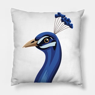 Peacock head art Pillow