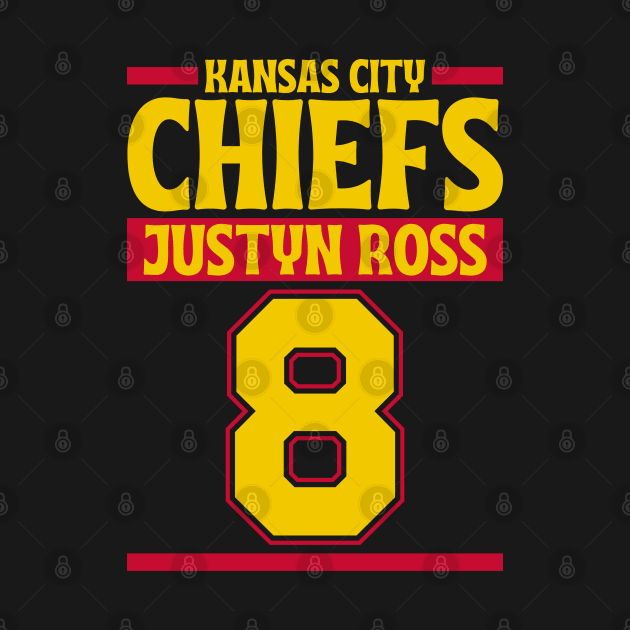 Kansas City Chiefs Justyn Ross 8 American Football Team by Astronaut.co