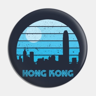 Retro Sunset Hong Kong Pin