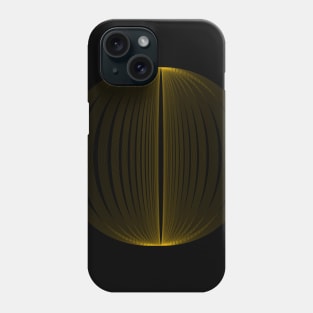 Geometric planet yellow abstract Phone Case