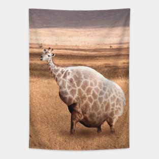 Cute Funny Fat Giraffe Tapestry