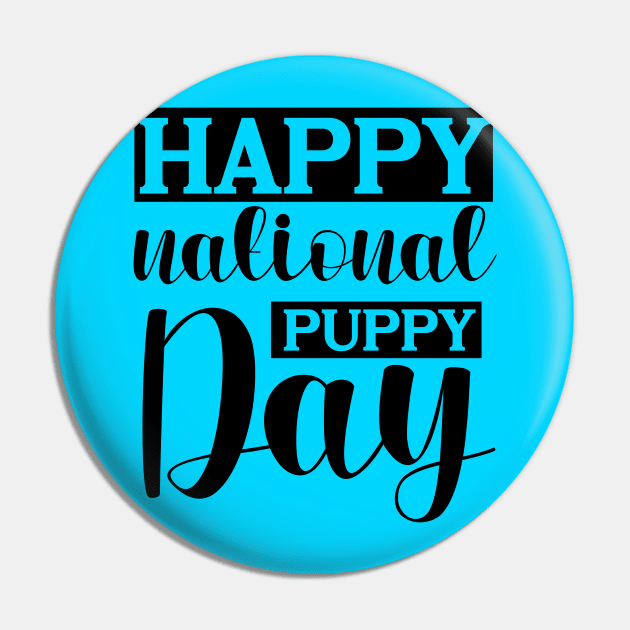 National-Puppy-Day Pin by DavidBriotArt