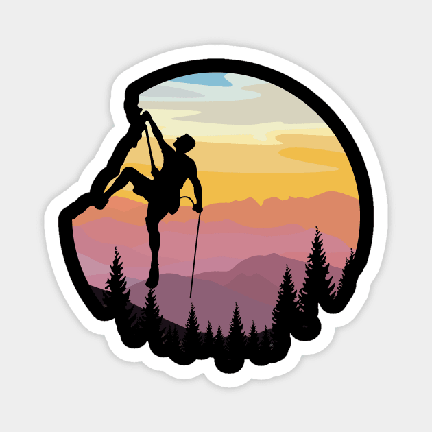 Climbing Bouldering Rock Climber Climbing nature Magnet by ChrifBouglas