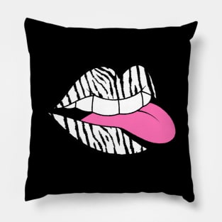 White Zebra Mouth Pillow