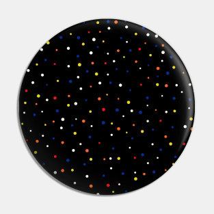 Black polka dots kawaii Pin