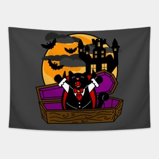 Count Cat-cula Halloween Vampire Kitty Tapestry