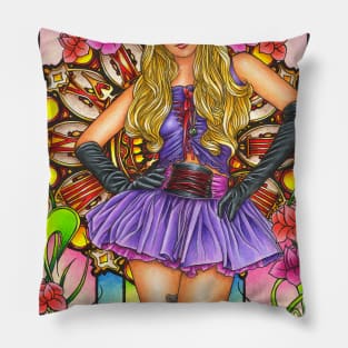 Clockwork Nouveau Pillow