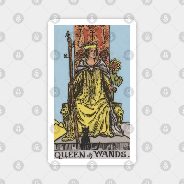 Tarot Card = Queen of Wands Magnet by tetratarot