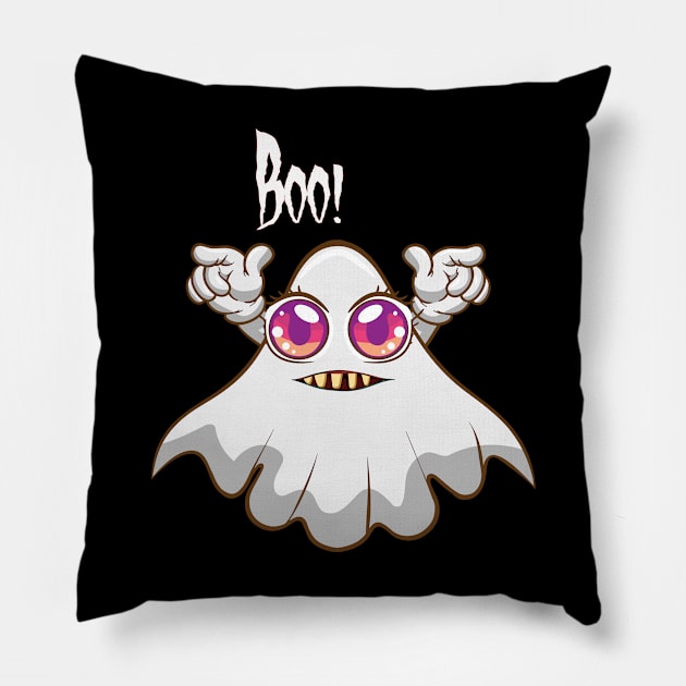 Ghost Of Disapproval  Pillow by HI Tech-Pixels