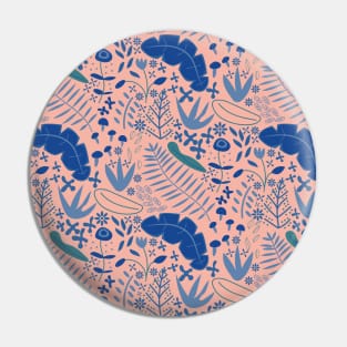 Tropical Floral Pattern in Peach Pin