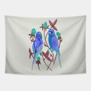 Blue budgies Tapestry