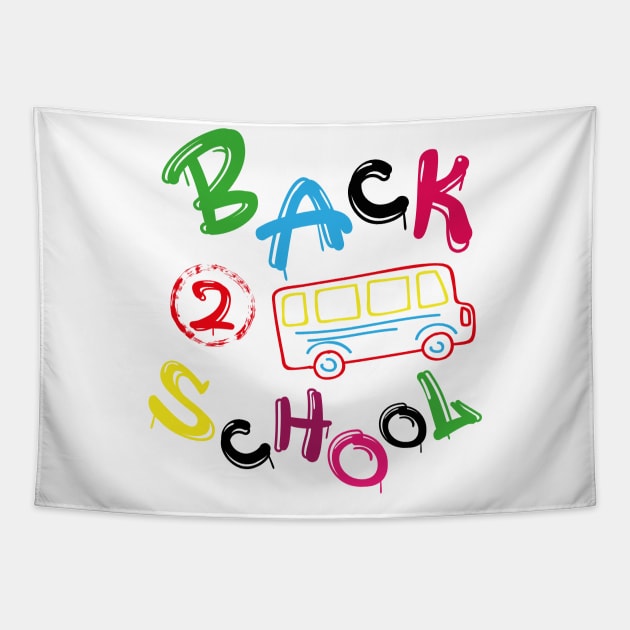 Back To School Tapestry by Fentazia Design