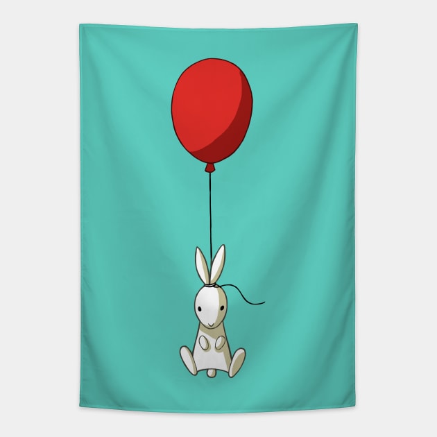 Balloon Bunny Tapestry by Freeminds