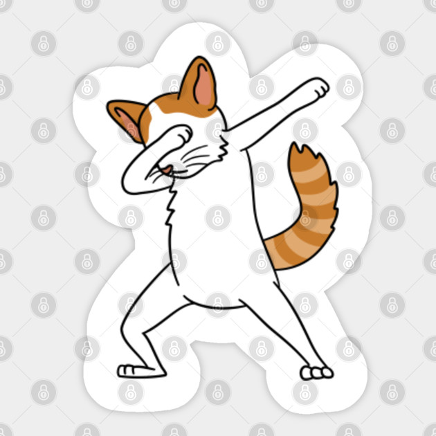 Dabbing Turkish Van Cat Dab Dance Turkish Van Cat Sticker