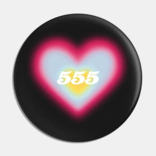 555 angel number heart aura colorful aesthetic Pin