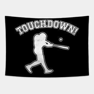 Baseball Touchdown Funny Tapestry