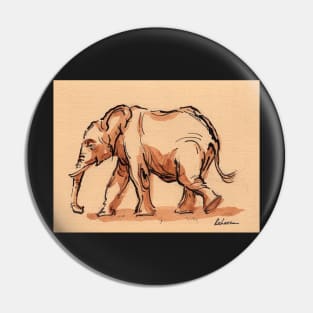 Gentle Giant: Elephant Watercolor Painting #18 Pin