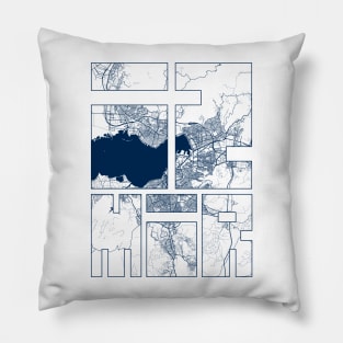 Izmir, Turkey City Map Typography - Coastal Pillow