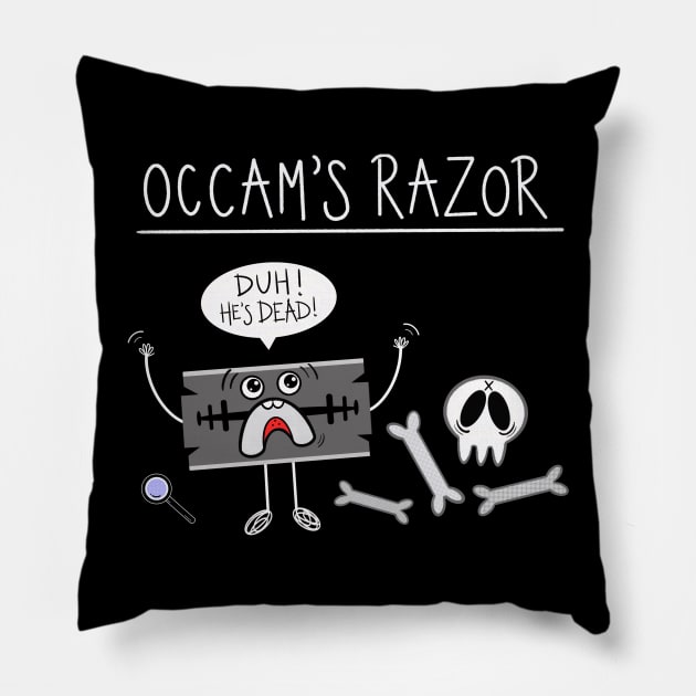 Occam’s Razor Pillow by KirstyFinnigan