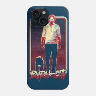 burn the city pop art Phone Case