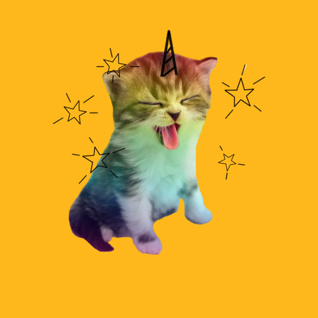  Unicorn Cat  Shirt Pink Caticorn Rainbow Pride Purr Shirt 