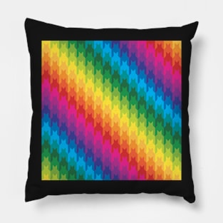 Rainbow Houndstooth Pillow