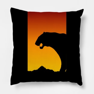 Sunset Tiger Design - Tiger Lover Tiger Face Tiger Head Tiger Roaring Pillow