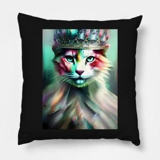 Royal Cat - Modern digital art Pillow