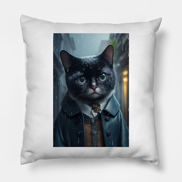 Wednesday Catams #5 Pillow by aifuntime