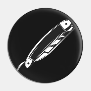 Barber shop razor blade Pin