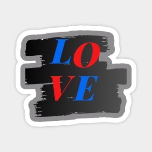 love red and blue Magnet