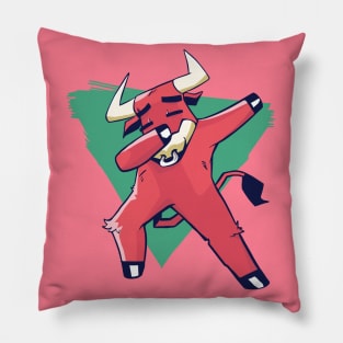 Funny Bull Dabbing Cool Design Pillow