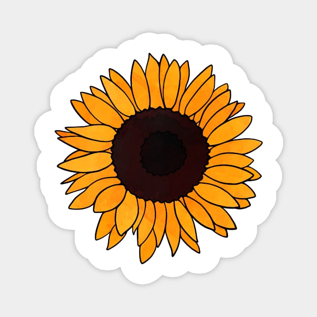 Garden Sunflower Magnet by murialbezanson