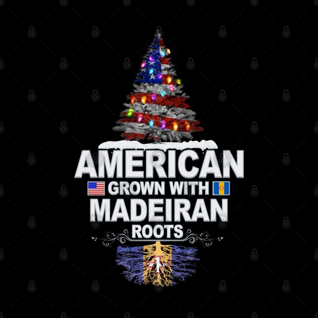 Christmas Tree  American Grown With Madeiran Roots - Gift for Madeiran From Madeira by Country Flags