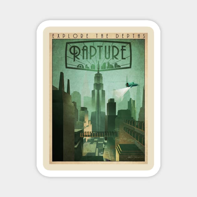 Explore Rapture, Bioshock Poster Magnet by gruntcooker