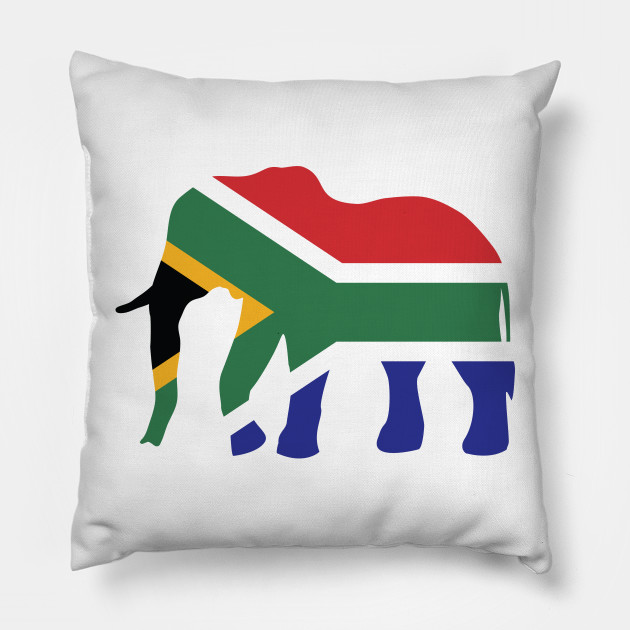 Elephant South Africa Flag South Africa Pillow Teepublic